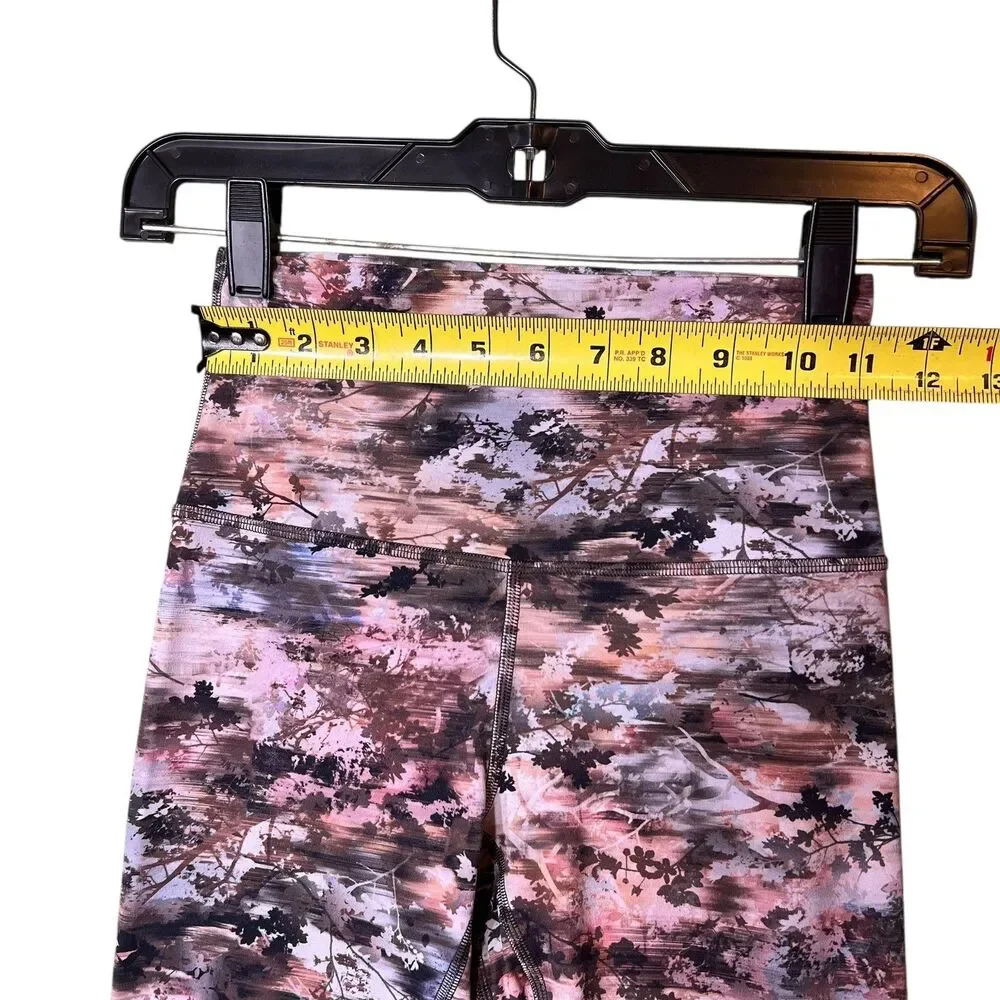 Lululemon Leggings Womens 4 High Rise Pink Brown Abstract Print Yoga LW5DM9S